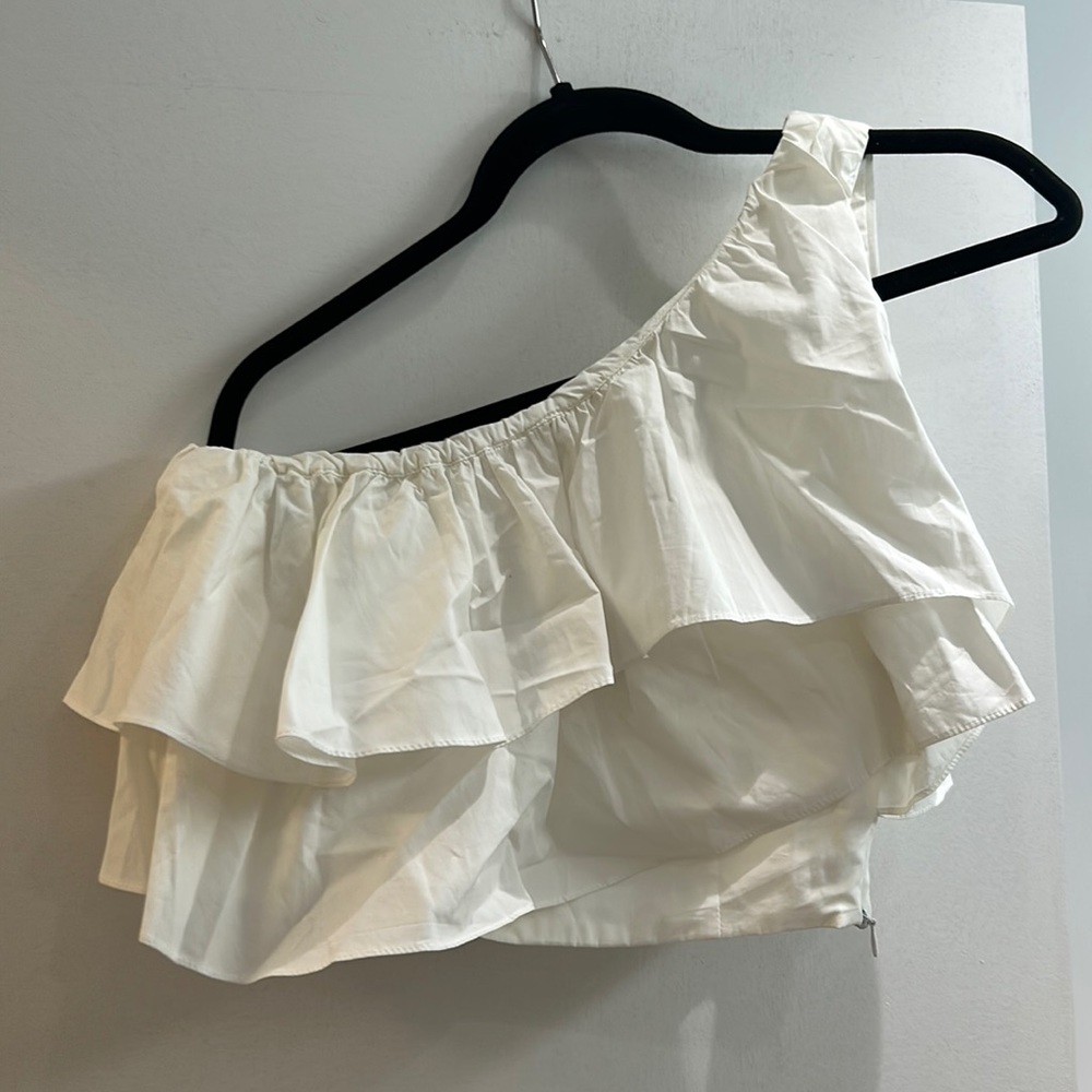 Zara one shoulder crop top